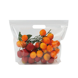 Factory direct fruit and vegetables <b>transparent</b> breathable hand zipper <b>bag</b> <b>bag</b> thick breathable handbag - Product Image 1