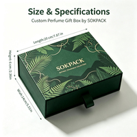 Boîte cadeau de luxe personnalisée pour parfum, avec tiroir rigide, ruban, languette de tirage, insert EVA multi-emplacements, ensemble de parfums, emballage écologique coulissant