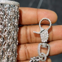 Étui à briquet en argent sterling 925 avec diamants Moissanite VVS, design tendance, entièrement serti