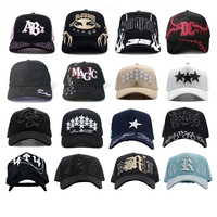 Casquettes de sport personnalisées en métal avec strass, casquettes de baseball de luxe brodées à 5 panneaux pour hommes, casquettes en daim personnalisées Baez Shifu