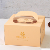 Boîte à gâteaux portable personnalisée de 4 pouces Fenêtre ouverte petite boîte à chocolat au fromage mousse de 6 pouces support boîte à pâtisserie au fromage LOGO personnalisé