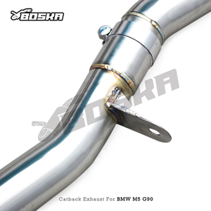 ระบบท่อไอเสียแคทแบคไทเทเนียมแบบกำหนดเอง พร้อมท่อ Z สำหรับ M5/M6 G90/G99 LCI 4.4T ปี 2024-2025 วาล์วท่อสแตนเลส Boska - Product Image 4