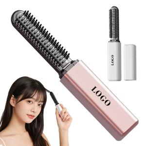 0728 Professional Ionic Hair Straightener Brush Anti-scald Fast <b>Heating</b> Styler Portable Thermal for Salon Home Daily Use - Product Image 2