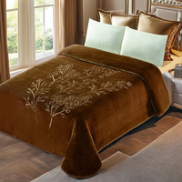 Großhandel individuell bedruckte Raschel Double Queen Size Winter Nerz Bettdecke 100% Polyester Joyous Throw Fleeced Portable