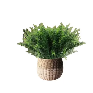 SAISON Verdure En Plastique Romarin Bush Résistance Aux UV Plante Faux Fougère pour La Maison Jardin Décoration Plante Verte Artificielle