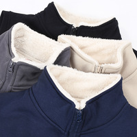 Bekleidungs hersteller Custom 420 Gramm Winter weste Herren weste Verdickter Samt Stehkragen Reiß verschluss Weste Strickjacke Jacke