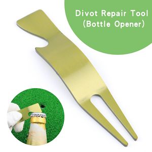 Herramienta para Reparar Divots de Golf, Abrebotellas, Tenedor Metálico de Bronce Antiguo, Accesorio Multifuncional para Golf - Product Image 1