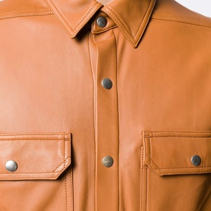 high quality genuine leather customized good price leather shirts - Product Image 2