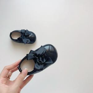 Invierno niñas versión coreana arco princesa zapatos individuales bebé <span class=keywords><strong>Velcro</strong></span> antideslizante zapatos <span class=keywords><strong>para</strong></span> caminar - Product Image 4