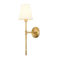 Italie Design mur Led intérieur escalier lampe Vintage maison fantaisie escalier lumière tissus abat-jour lampes Luminaire