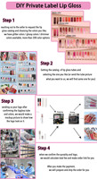 Kit de gloss à lèvres 2-en-1 en gros sous marque privée, avec tube de gloss à lèvres compressible, crayon à lèvres mat et embout métallique