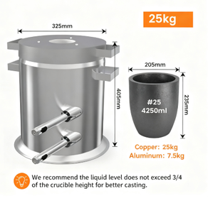 Fourneau de fusion automatique à résistance métallique au propane pour la <span class=keywords><strong>fonte</strong></span> de l'argent et de l'or, capacité de 4 à 50 kg/h, 1300°C - Product Image 3