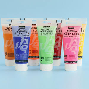 Ensemble de peinture acrylique <span class=keywords><strong>Pebeo</strong></span> de haute qualité, 100 ml/250 ml, haute viscosité, pour verre, toile et papier, fournitures d'art - 66 couleurs - Product Image 6