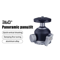 Adaptateur universel 360° pour trépied, en alliage d'aluminium, pour appareil photo reflex numérique, téléphone portable, accessoire micro-simple, forme sphérique, fixation rapide Arca, 2-5 kg