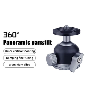 Adaptateur universel 360° pour trépied, en alliage d'aluminium, pour appareil photo reflex numérique, téléphone portable, accessoire micro-simple, forme sphérique, fixation rapide Arca, 2-5 kg - Product Image 2