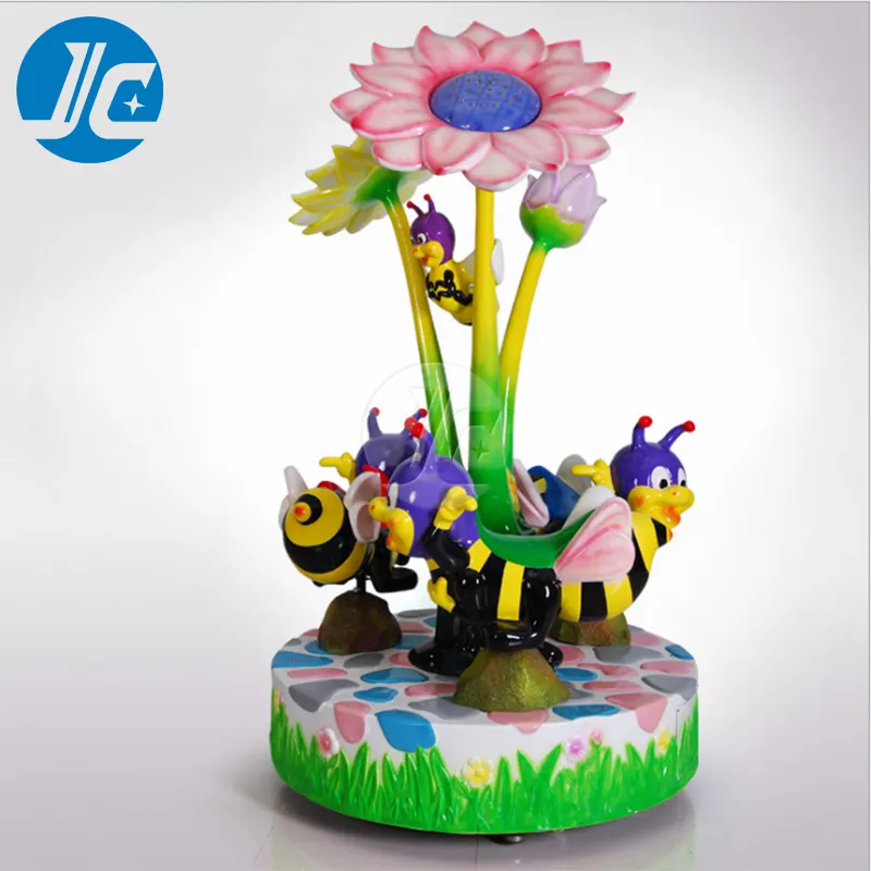 Factory Price Coin Operated Mini Electric Carousel For Amusement Park sale 3 Seats Small Carousel