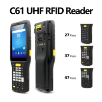 Lector/Escritor UHF RFID ISO 18000-6C ABS PDA Portátil Android 13 con Escáner de Código de Barras 2D de Largo Alcance (20m) Industrial Resistente