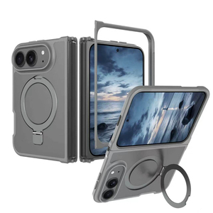 Étui avec béquille rotative à 360° pour iPhone 18 Fold, mat, magnétique, TPU PC, anti-chute, anti-rayures, housse de protection pliable - Product Image 1