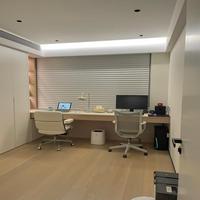 Custom Full Wall Computer Desk Bookcase System Multilayer Storage Rack for Villa Study & Long Time Home Working Interior Area
