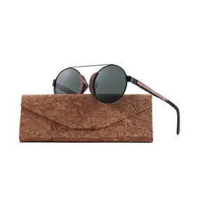 Модные дизайнерские солнцезащитные очки, деревянные круглые металлические оправы, солнцезащитные очки с поляризацией