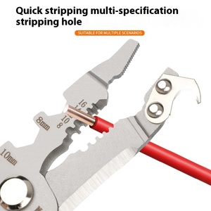 Thợ điện của đặc biệt đa chức năng có thể gập lại dây Stripper Kìm DIY lớp cầm tay công cụ cho lột và dây uốn tóc bồng - Product Image 4