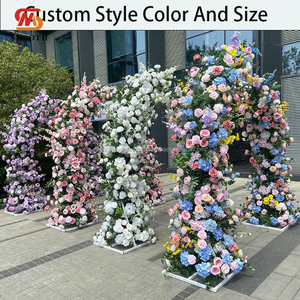 Arco DE BODA suave, flores de lavanda, telón de fondo, cuerno artificial, arco de flores, telón de fondo, decoración de flores de entrada de boda - Product Image 2