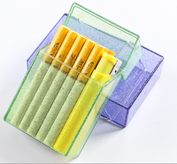 Stock Boîte à cigarettes Boîtes en plastique ABS: Bleu Vert Jaune Rose Noir Violet Paillettes Boîte vierge brillante