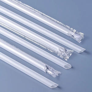 ماصة بلاستيكية كلاسيكية للاستعمال مرة واحدة من الدرجة الغذائية للمشروبات شعار مطبوع أدوات شرب للالتنزهي - Product Image 3