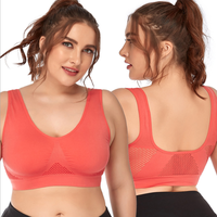 Soutien-gorge de sport respirant et aéré pour femme, anti-choc, avec coussinets amovibles, dos en U, idéal pour le yoga