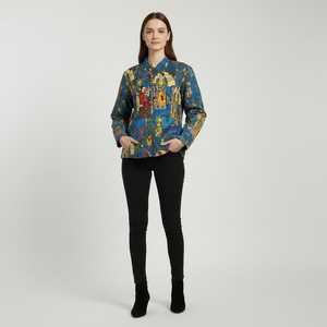 Cotton Quilted Hand Block Print <b>Jacket</b> – Handmade Cotton <b>Jacket</b> for Women, <b>Lightweight</b> Casual Boho Outerwear - Product Image 1