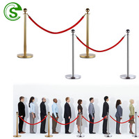 Barrière de Sécurité pour Événements Automobiles, Contrôle de Foule, Poteau Doré ou Argenté, Tapis Rouge, Corde de File d'Attente VIP, Support de Signalisation