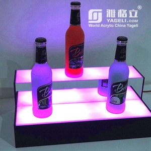 Présentoir à cocktails moderne en acrylique personnalisé de luxe avec LED multicolores et télécommande - Product Image 3
