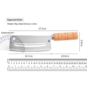 Coltello da Sbucciatura in Acciaio Inox 2CR13 con Manico in Legno, Pelapatate Multifunzionale per Ananas, Coltello per Frutta Modello <span class=keywords><strong>F52</strong></span> - Product Image 3