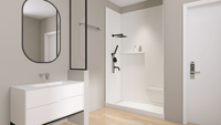 Panneaux muraux de douche Wiselink salle de bain produit de douche en marbre de culture imperméable à l'eau panneau de douche surround de baignoire en marbre de culture