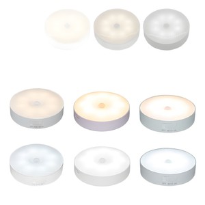 Mini lámpara con Sensor de movimiento automático, luz nocturna inalámbrica redonda, armario de pared, luz de escaleras con inducción infrarroja, 8 LED - Product Image 4