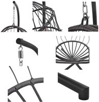 Usine personnalisée pliable extérieur patio Offres Spéciales PE rotin acier balançoire suspendu oeuf chaise intérieur et extérieur balcon loisirs