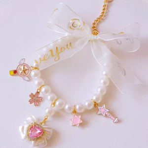 Collier et écharpe pour animaux de compagnie (chiens et chats) avec pendentif en cristal en forme de cœur de dessin animé, thème rêve d'été, style Teddy Bear - Product Image 3