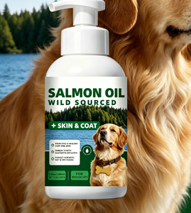 Huile de saumon sauvage pour chiens et chats |   Complément d'acides gras oméga <span class=keywords><strong>3</strong></span> de 8,45 oz pour une peau saine et un pelage brillant - Product Image 2