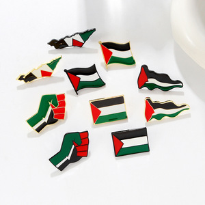 Tùy Chỉnh Palestinian Khăn Sản Phẩm Sticker Dây Đeo Cổ Tay Vòng Đeo Tay Biểu Tượng Trâm Ve Áo Men Quà Tặng Huy Hiệu Palestine Cờ <span class=keywords><strong>Pin</strong></span> - Product Image 1