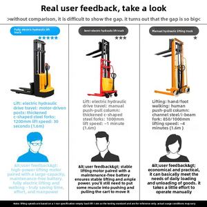 Empilhadeira Elétrica Durável de 1500kg, Transpaleteira Manual com Estrutura Robusta e Garfos Resistentes ao Desgaste para Uso Diário Pesado em Armazéns - Product Image 3