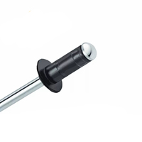 Rivets aveugles plats rouges ouverts en aluminium et acier DIN7337 2,4 mm 3,0 mm 3,2 mm