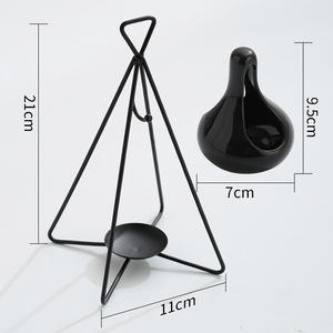 Quemador de aceite aromático de cerámica con <span class=keywords><strong>olla</strong></span> de cera colgante Quemador de cera de aceite esencial para aromaterapia y soportes de incienso - Product Image 5