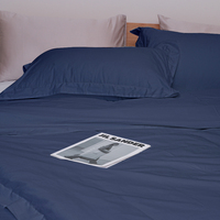 Parure de lit HFW en coton 100% (200 fils) avec housse de couette zippée et taie d'oreiller pour l'aviation