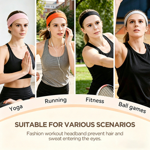 Bandeau élastique personnalisé par le fabricant, bandeau de sport très extensible, bandeau anti-dérapant pour hommes et femmes - Product Image 6