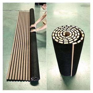 Panneaux muraux acoustiques flexibles en bois à lattes modernes SANYUAN, panneaux de plafond en MDF, absorption acoustique très efficace, murs, 4 ans - Product Image 2