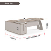 Bureau de direction en forme de L moderne Liyu Furniture avec panneau en bois mélaminé, design de bureau autonome, tiroir utilitaire personnalisable