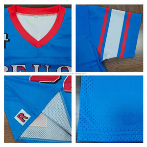 Maillot de football américain personnalisé pour femmes, coupe courte, sublimation, haut court à manches courtes, maille, haut court, vêtements de rugby - Product Image 4