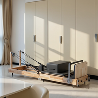 Tempat Tidur Lipat Wall-Lean Oak dengan Kaki Anti-Selip untuk Penyimpanan Apartemen, Reformer Lipat Kayu Oak