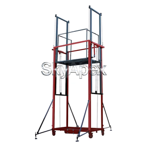 Échafaudage portable en aluminium léger télescopique, capacité <span class=keywords><strong>de</strong></span> charge 500 kg, <span class=keywords><strong>hauteur</strong></span> <span class=keywords><strong>de</strong></span> <span class=keywords><strong>travail</strong></span> 3 m, 4 m, 5 m pour la rénovation intérieure et extérieure - Product Image 3
