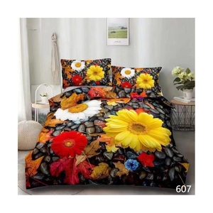 Nhà máy <span class=keywords><strong>3D</strong></span> hoa in Comforter Duvet cover và gối bộ đồ giường đặt nhà dệt may Khăn trải giường - Product Image 3